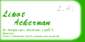 lipot ackerman business card